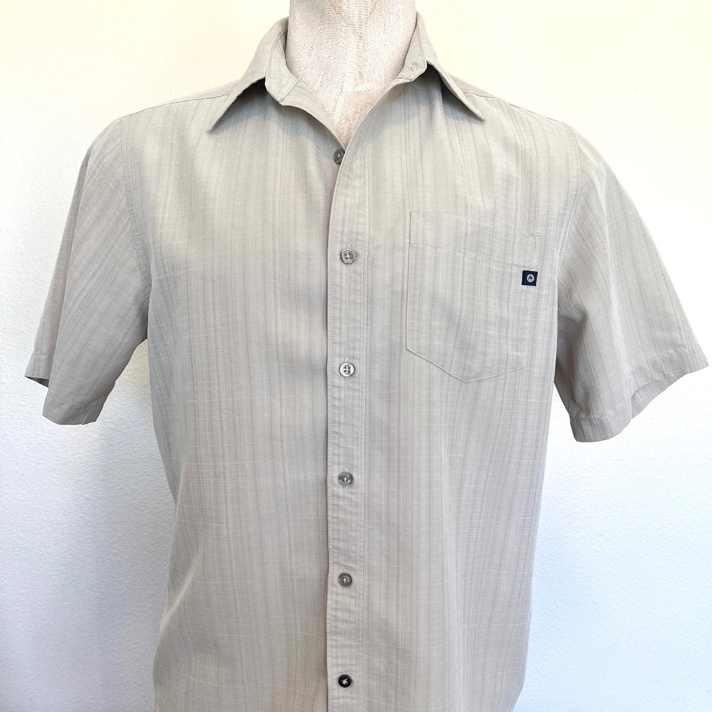 Marmot Light Beige Mens Short Sleeve Shirt - Size Medium